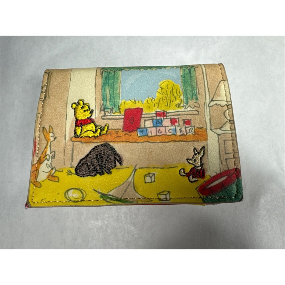 Disney Winnie the Pooh Bi-fold Wallet‎ Christopher Robins Room Snap Bifold